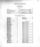 Table of Contents, Cavalier County 1912 Microfilm